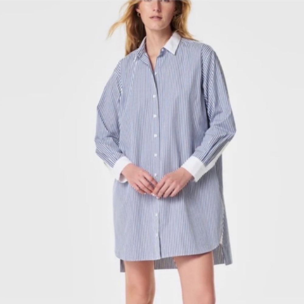 SPANX poplin shirt dress NWT